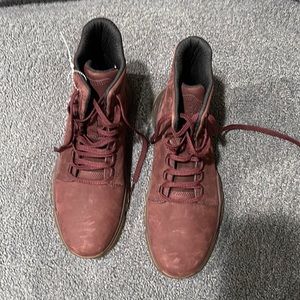 Timberland suede boots.